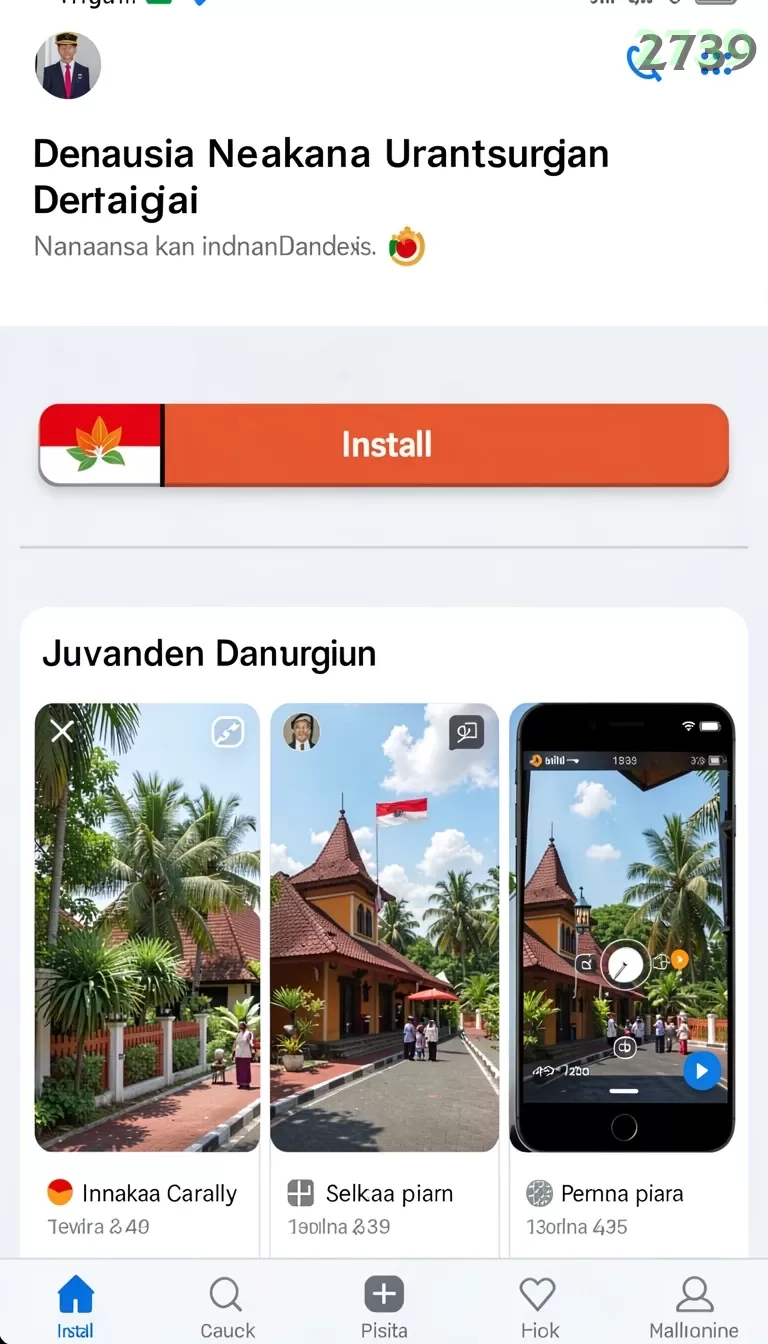 Cuplikan layar MEGA288 — halaman utama